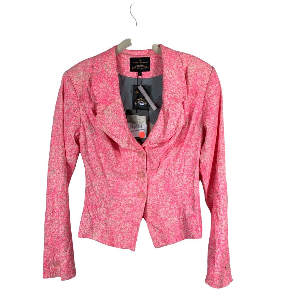 NWT Vivienne Westwood Anglomania Rosha Neon Pink Blazer